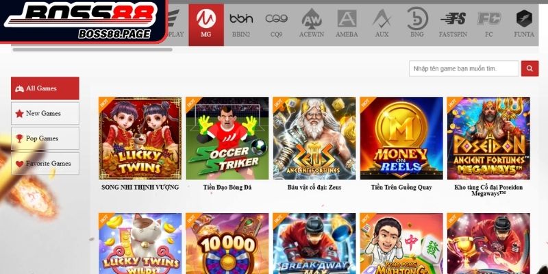Khám phá nhà phát hành MG Boss8 nổ hũ